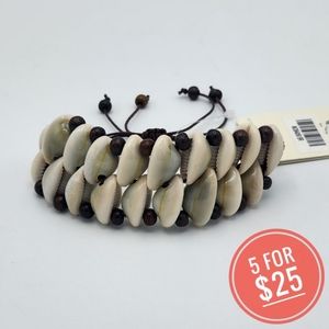 🔴5/$25 NWT Double Row Cowrie Shell Bracelet